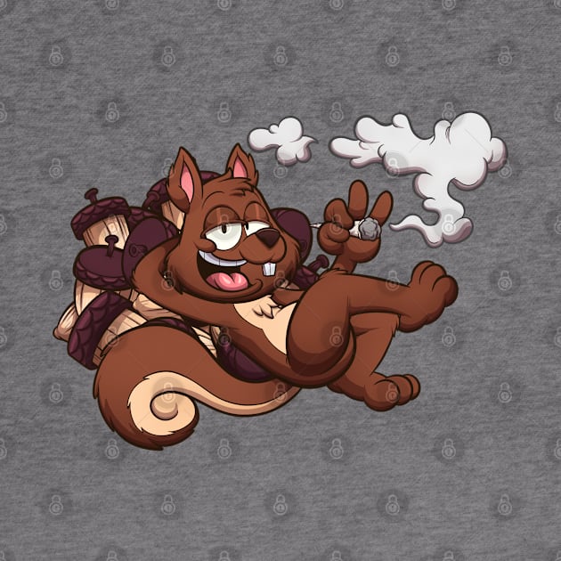 Squirrel Smoking A Joint by TheMaskedTooner